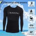 FITTOO Men's Compression Rash Guard Long Sleeve SPF40+ UV Protection Swimsuits Top Black White S-XXXL Black B0793LP5ZZ
